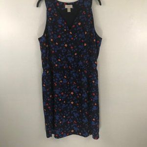 Navy Sleeveless Printed women Outlet Dress 14